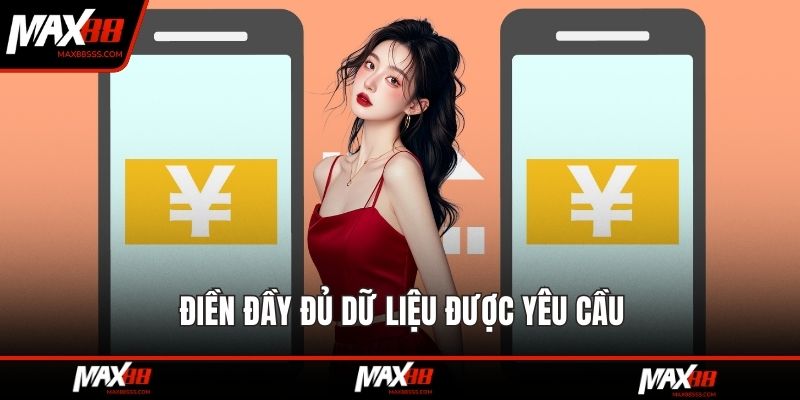 Điền đầy đủ dữ liệu được yêu cầu
